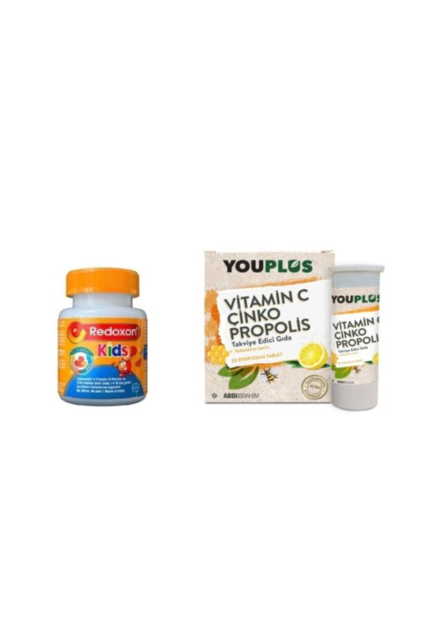 Kids Gıda Takviyesi 60 Çiğneme Tableti+you Plus Vitamin C Çinko Propolis 20 Efervesan Tablet - 1