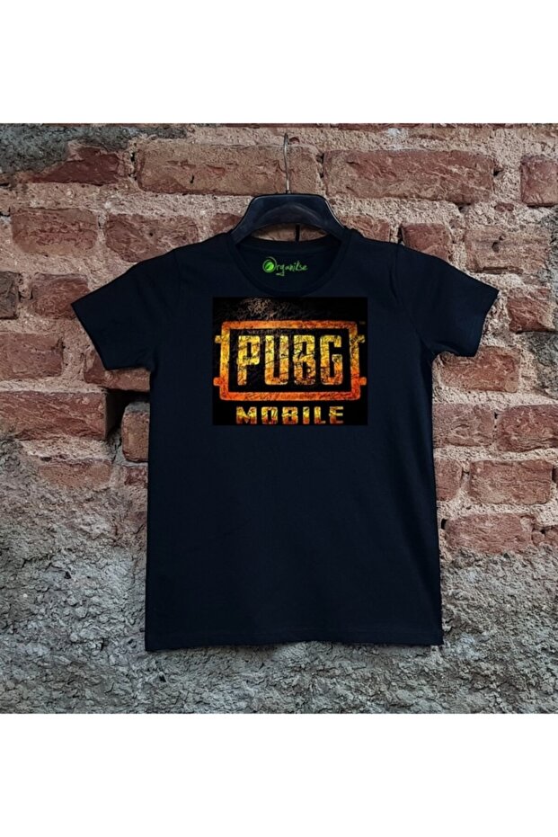 Pubg Mobile Wall Graffiti Kids Black T-Shirt
