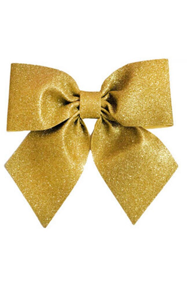 Gold Glitter Bow Eva Decor Ornament 25x25 cm