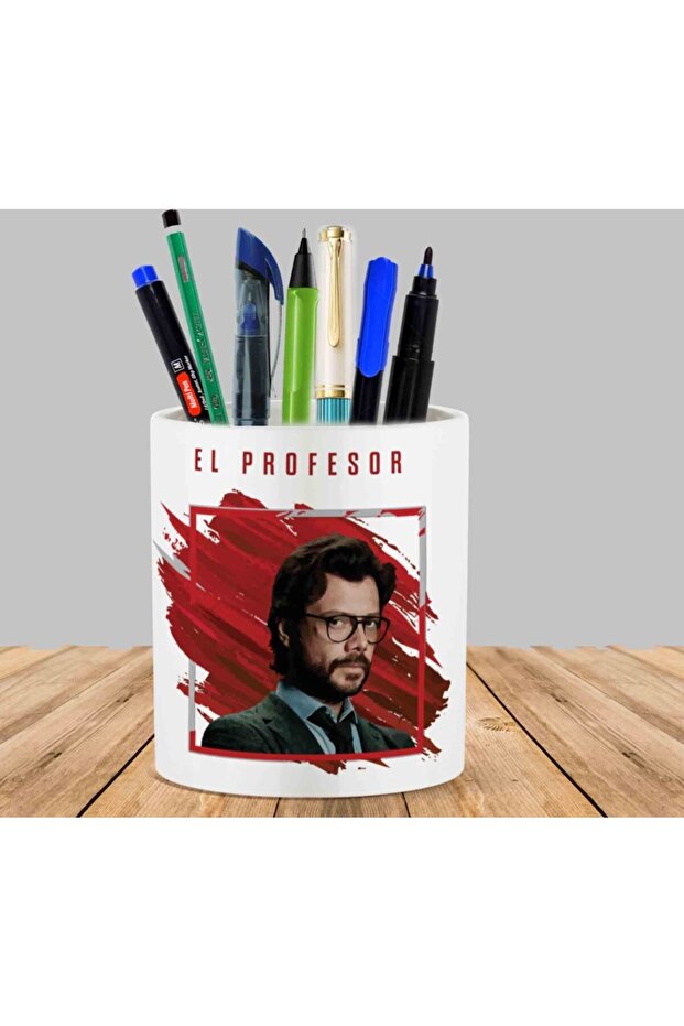 El Profesor (Alvaro Morte) - La Casa De Papel Cactus Succulent Pot Pen Holder