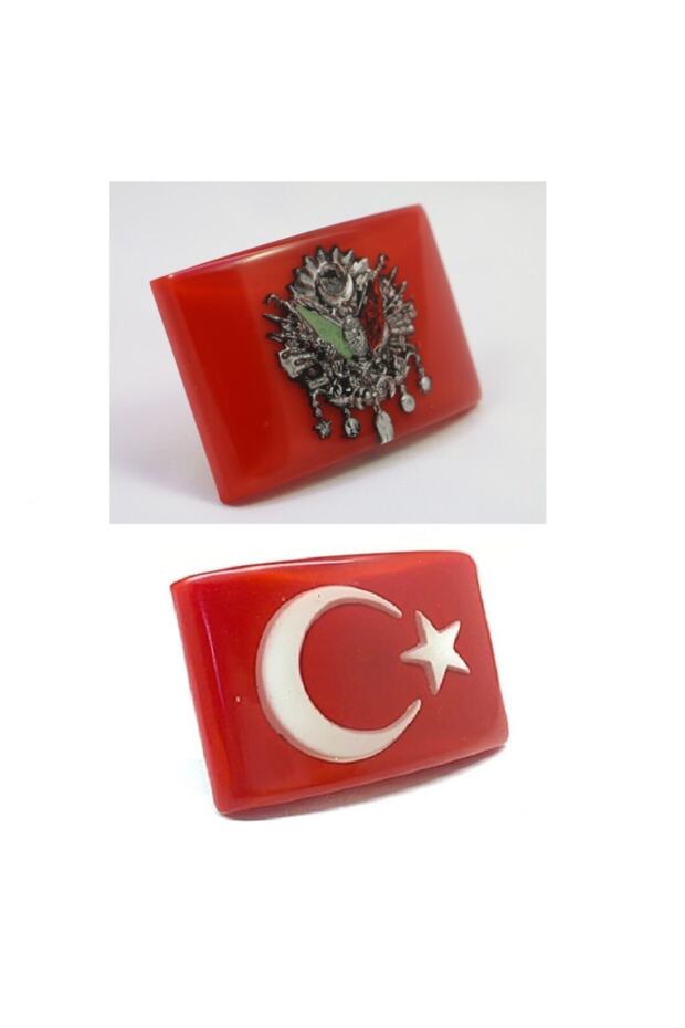Turkish Flag and Ottoman Label Louver Coat of Arms with 3D Screws - 1