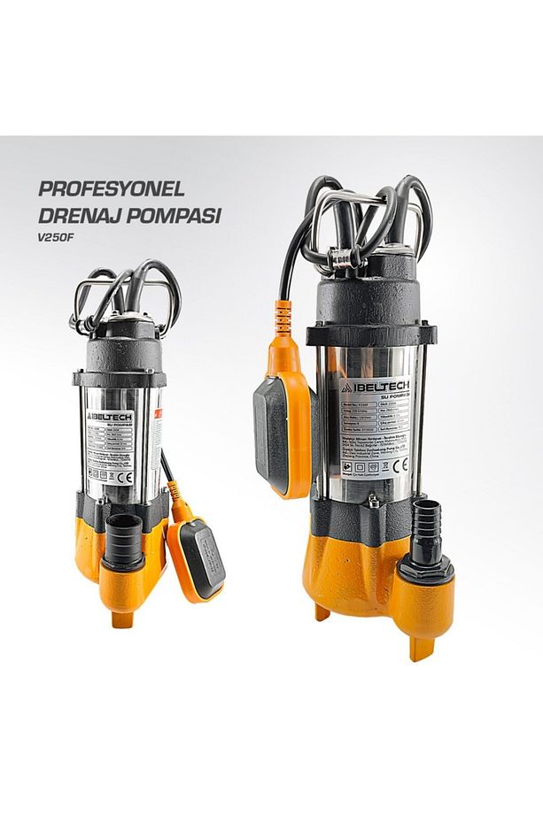 Foseptik Dalgıç Pompa Kirli Su Dalgıç Pompa 250w V250f 1.5 Inç 0.35 Hp - 4