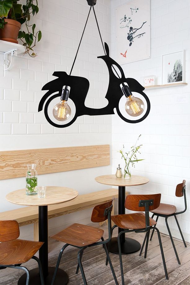 Scooter Motor Bisiklet Avize Sarkıt Modern Rustik Dekoratif Lamba Genç-çocuk Odası - 5