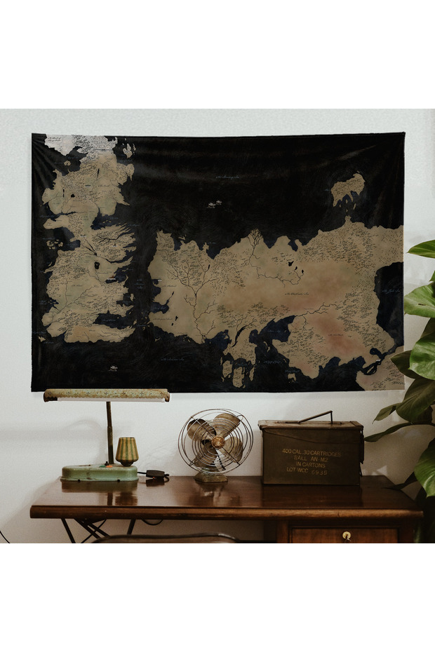 Game Of Thrones Map Duvar Örtüsü - 100 Cm X 135 Cm - 1