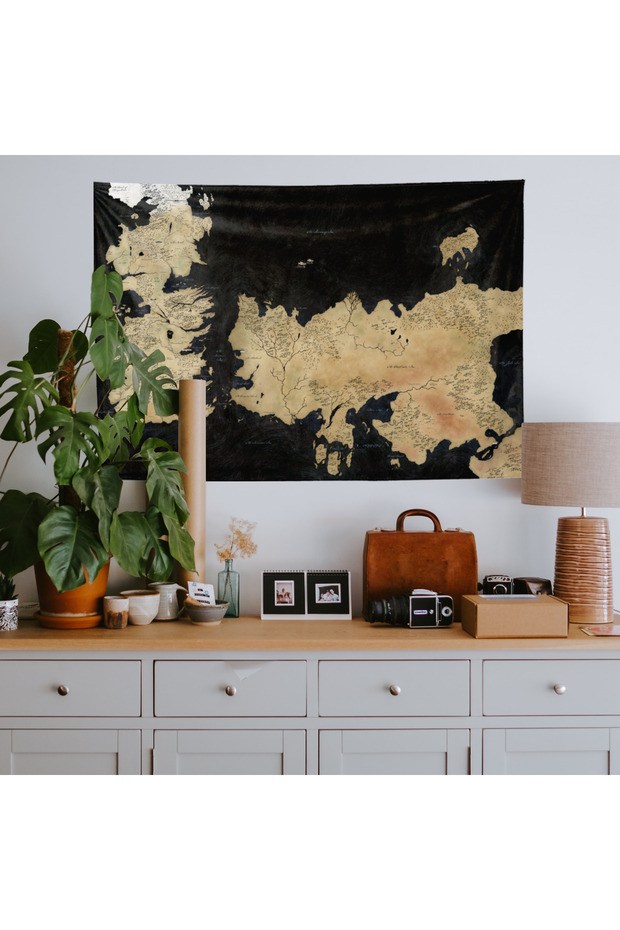 Game Of Thrones Map Duvar Örtüsü - 100 Cm X 135 Cm - 5