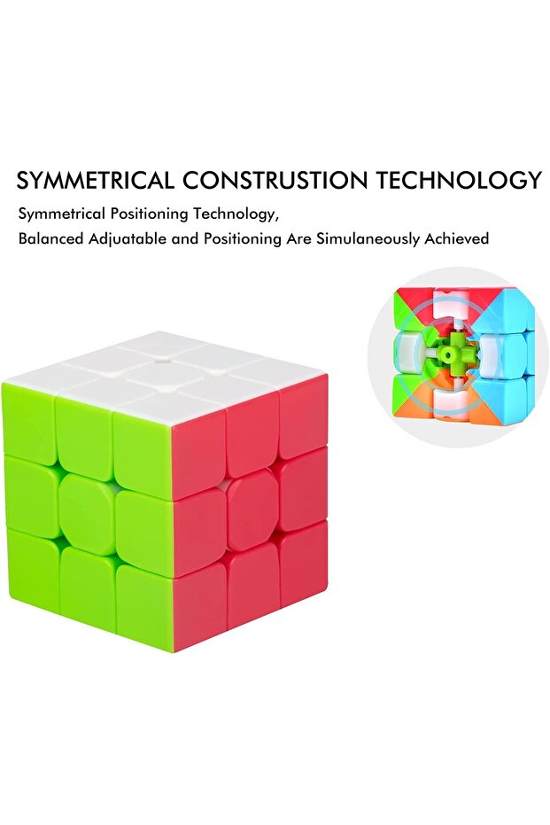 مكعب ذكي 3x3 للمبتدئين بدون ملصقات مكعب سرعة عالي الجودة - 6