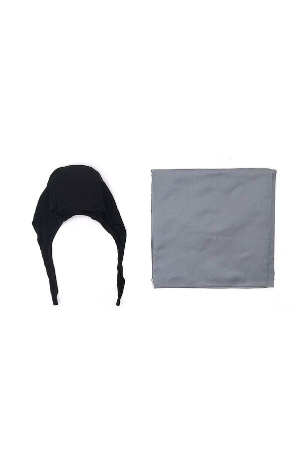 2'li Set Bone Dikişli Eşarp Seti Hediyelik Tafta Yazma Kullanıma Hazır 100x100 cm - 1