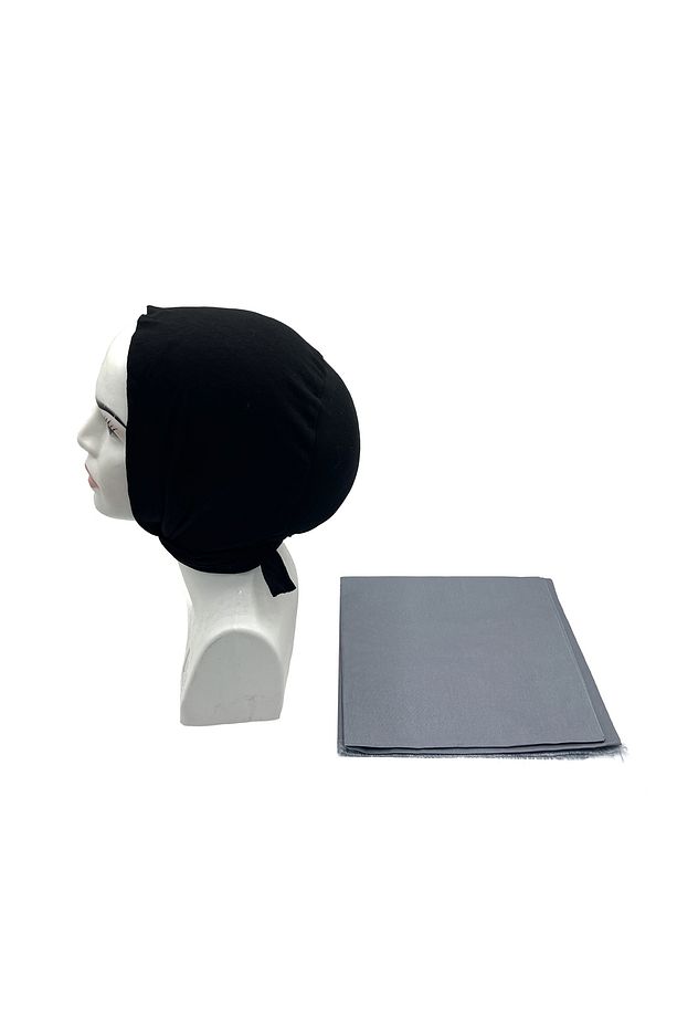 2'li Set Bone Dikişli Eşarp Seti Hediyelik Tafta Yazma Kullanıma Hazır 100x100 cm - 2