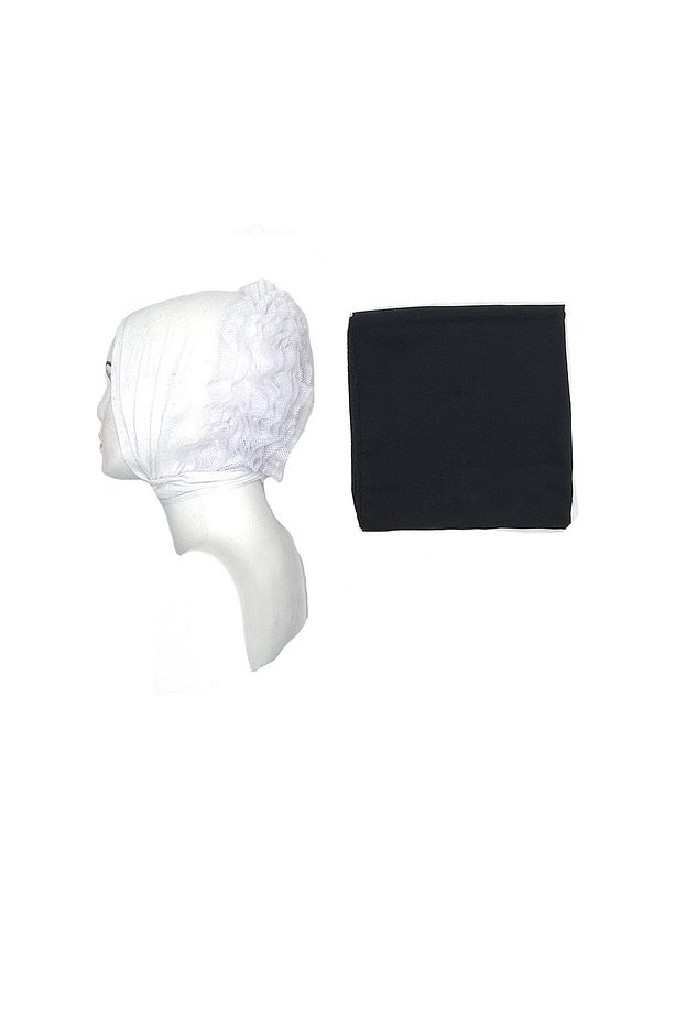 2'li Set Bone Dikişli Eşarp Seti Hediyelik Overloklu Yazma Kullanıma Hazır 100x100 cm - 3