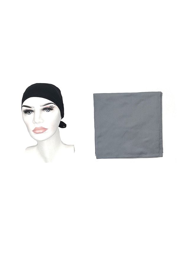 2'li Set Bone Dikişli Eşarp Seti Hediyelik Tafta Yazma Kullanıma Hazır 100x100 cm - 3