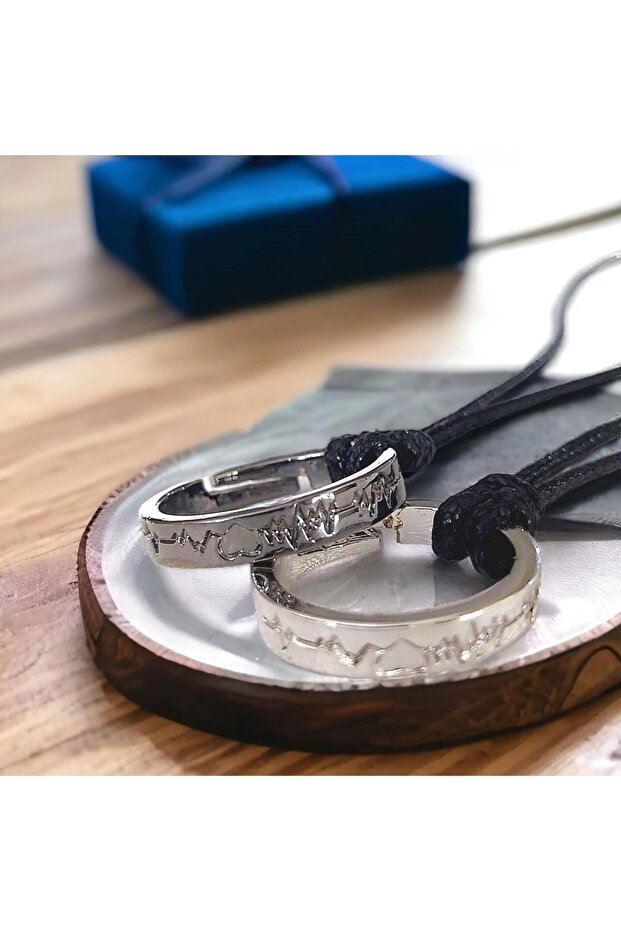 Heart Rhythm Couple Friendship Ring Necklace - Infinite Connection