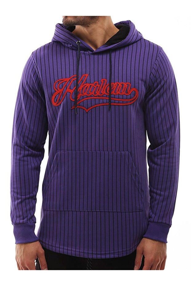 Kapşonlu Sweatshirt Mor 2825 - 3