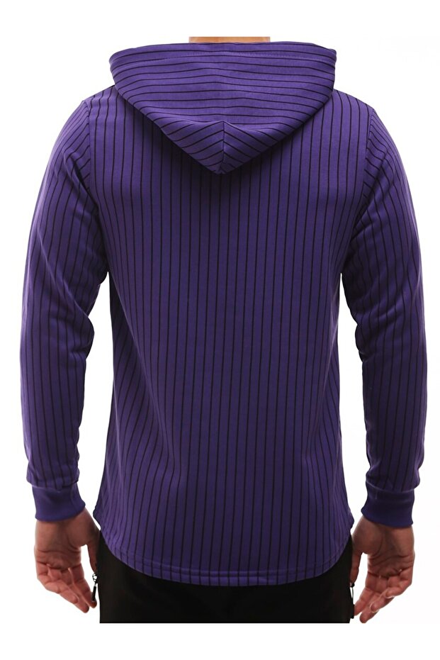 Kapşonlu Sweatshirt Mor 2825 - 5