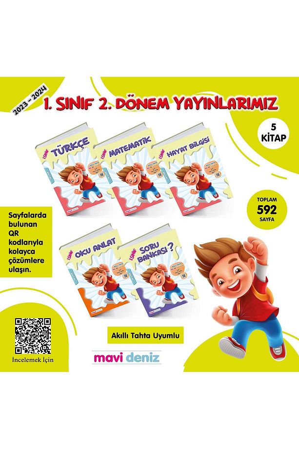 Mavi Deniz 1.Sınıf 2.Dönem Seti 5'li Set 2023-2024 - 1