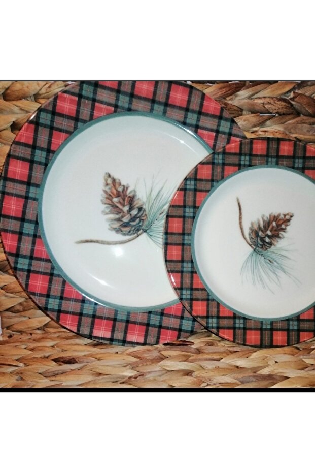 KOSOVA 6-PIECE 26 CM PINE CONE SERVING PLATE SET