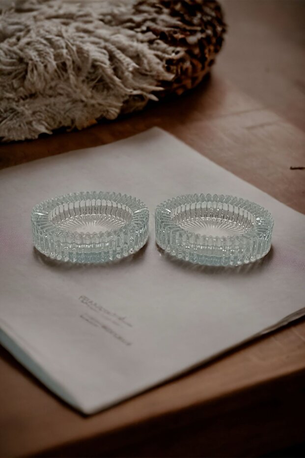 Solar Glass Ashtray Set of 2