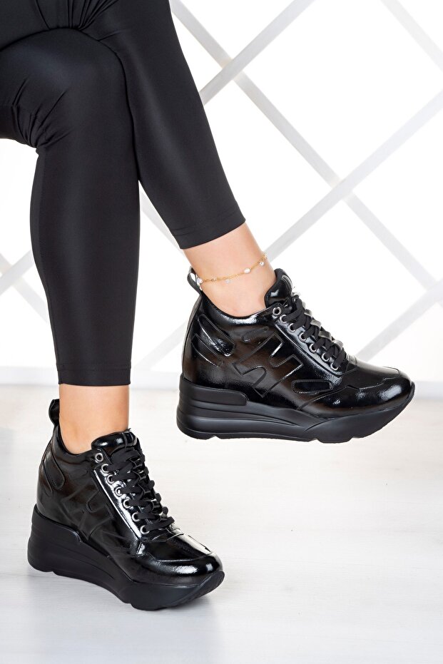 Maria Black Vegan Hidden Wedge Sneakers