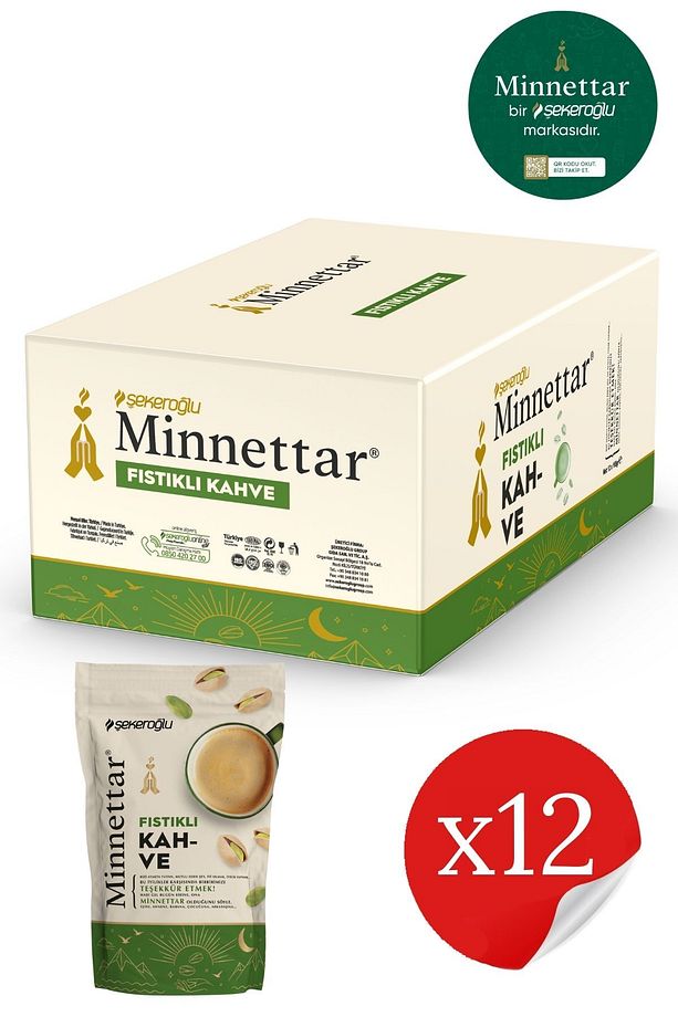 Minnettar Fıstıklı Kahve 12 X 165 gr ( 12 Paket ) - 1