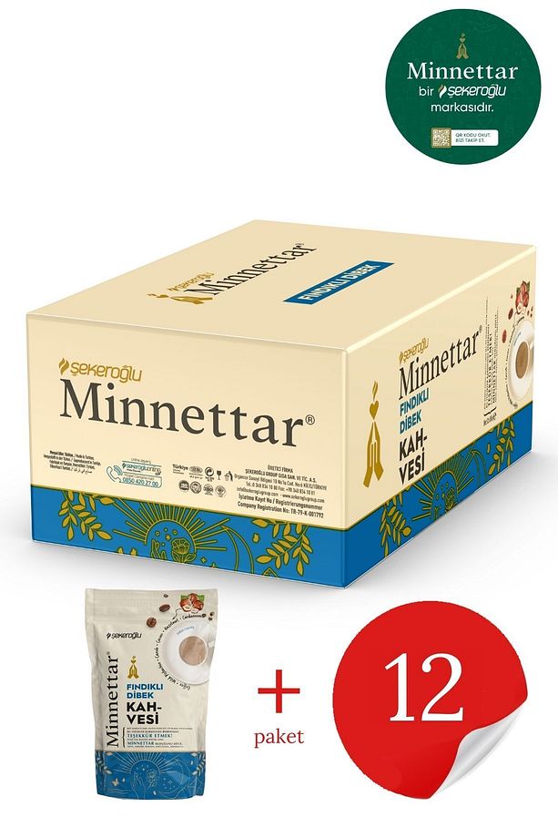 Minnettar Fındıklı Dibek Kahvesi 12 x 165 Gr ( 12 PAKET ) - 3