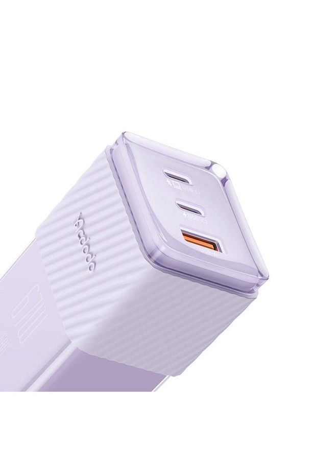CH-1502 67W GaN Mini Yüksek Hızlı Şarj Aleti Adaptörü (2xType-C 1xUSB) - 3