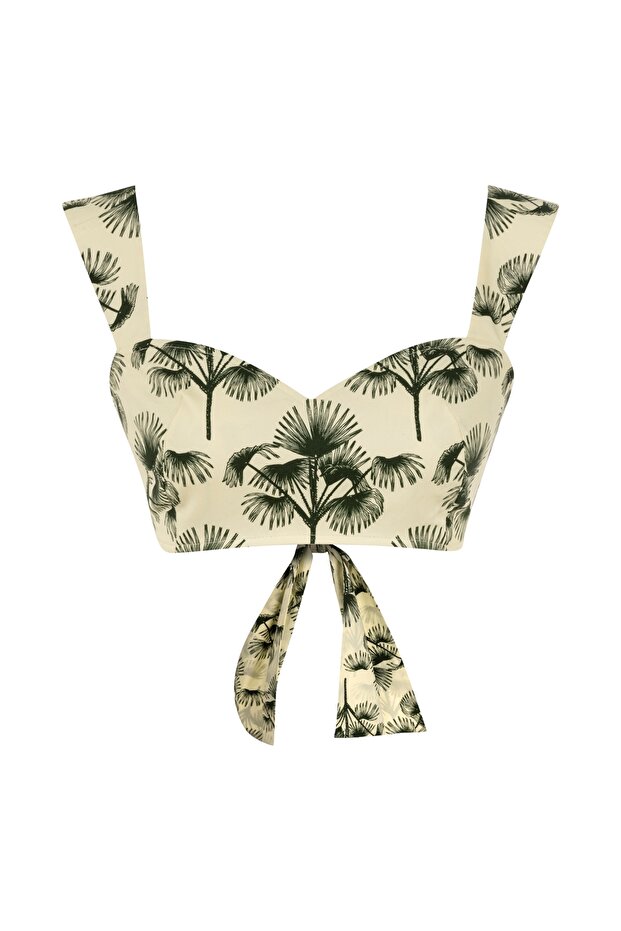 Palm Tree Pattern Bustier - 6