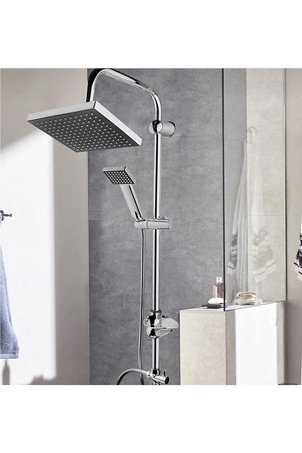 Ecsa Siyah Kare Tepe Yağmurlama Kocvizyon Banyo Robot Duş Seti - 2