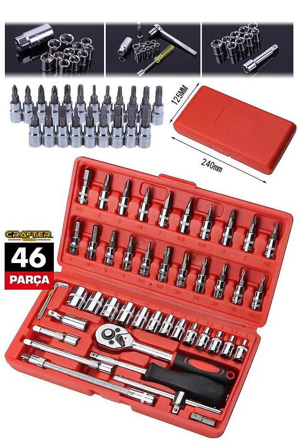 tools Alman 46 Parça 1/4 Küçük Lokma Takımı Seti - 1
