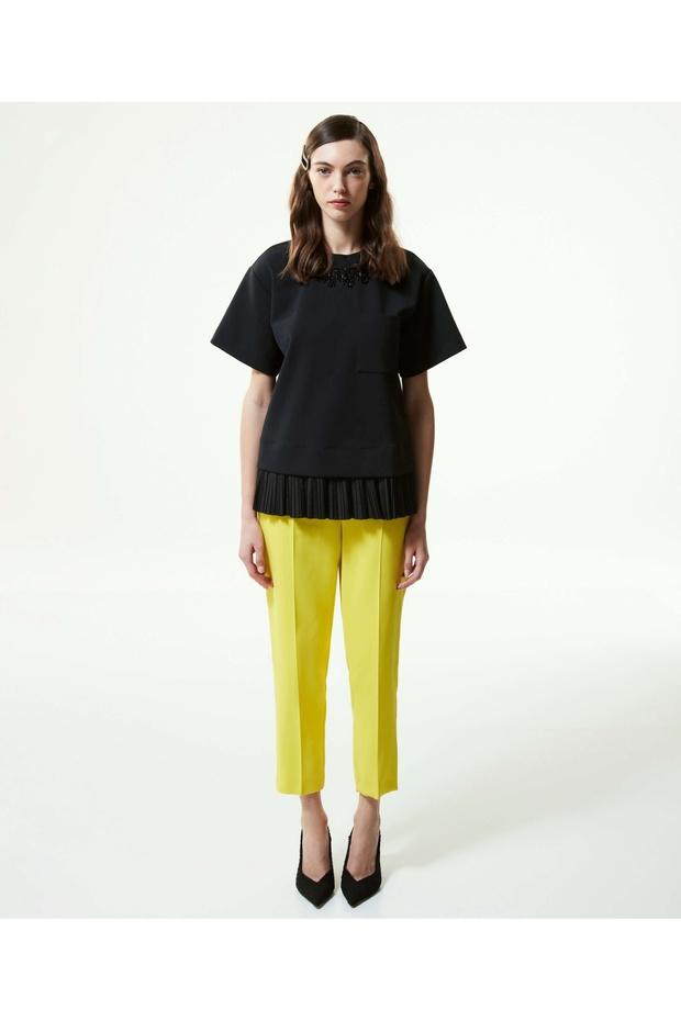 Krep Cigarette Fit Pantolon - 2