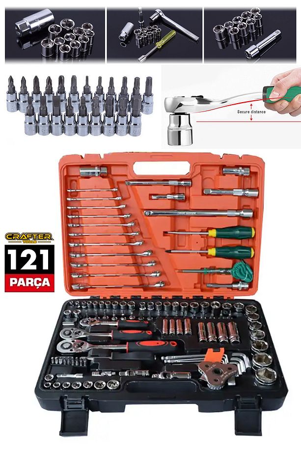 CRAFTER tools Alman Profesyonel 121 Parça Lokma Takımı - 1