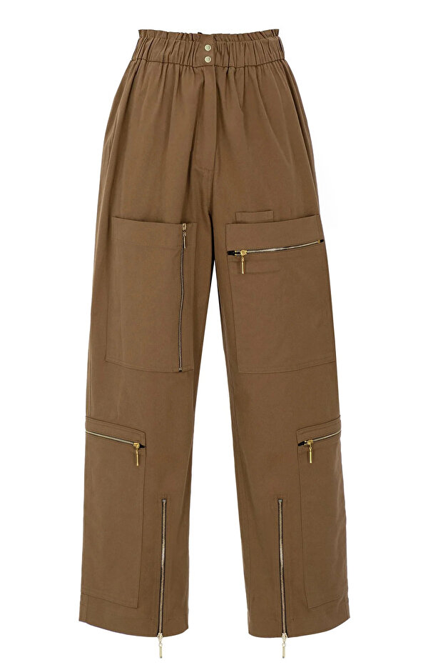 Brown Cargo Pants - 1