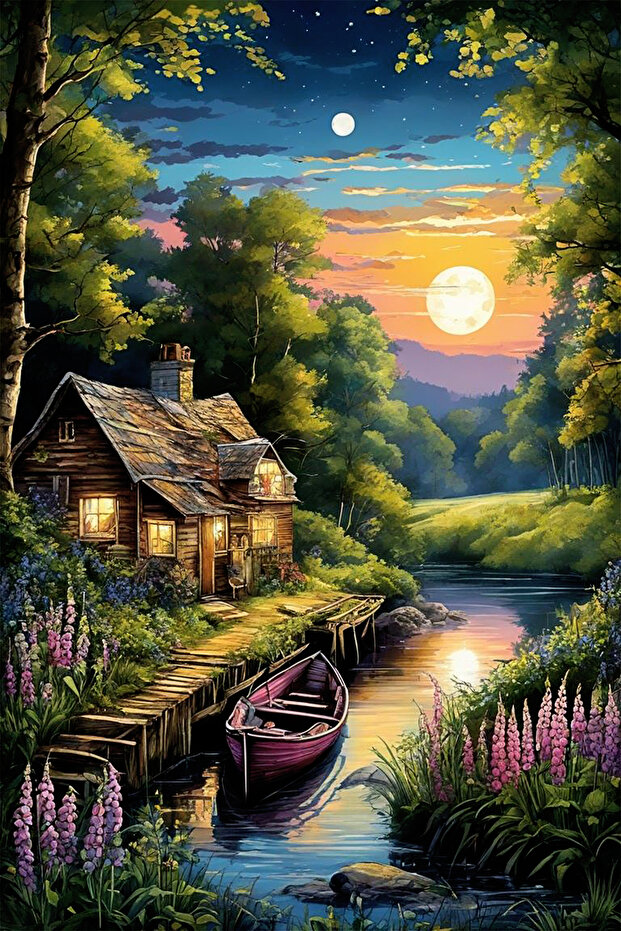 SANDAL VE EV KANVAS TABLO - 1