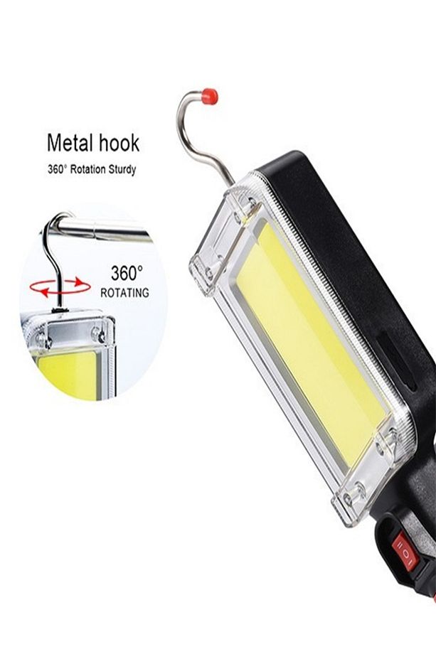60 LED 2 MOD USB Şarjlı Kancalı Mıknatıslı Ağır Hizmet Çalışma Işığı Kamp Feneri Çalışma Lambası - 5