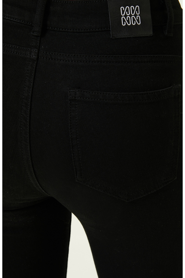 Siyah Denim Pantolon - 5