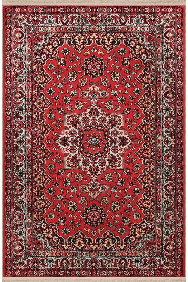 Burgundy Themed Traditional Motif Ethnic Patterned Vintage Decorative Carpet 2470