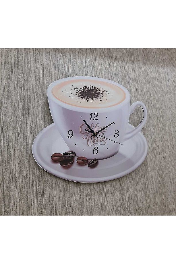 Kahve fincan model mutfak duvar Saati 45x30 Cm Uv Baskılı - 2