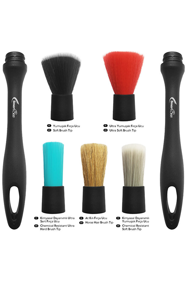 Brushpack 5-Piece Auto Detail Brush Set with Replaceable Bits - 2