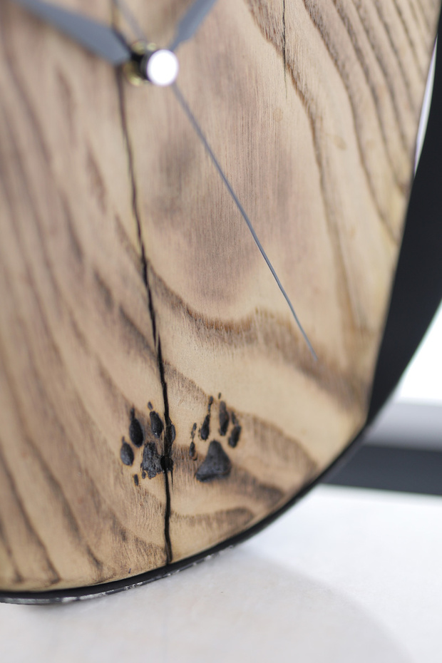 Solid Chestnut Metal Frame Wall Clock 30cm - 4