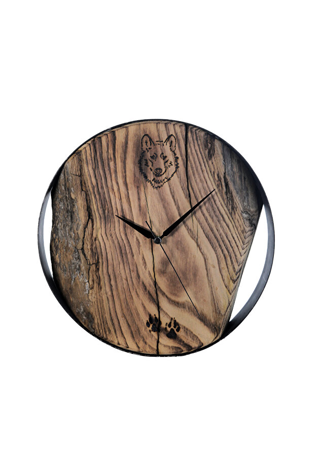 Solid Chestnut Metal Frame Wall Clock 30cm - 2