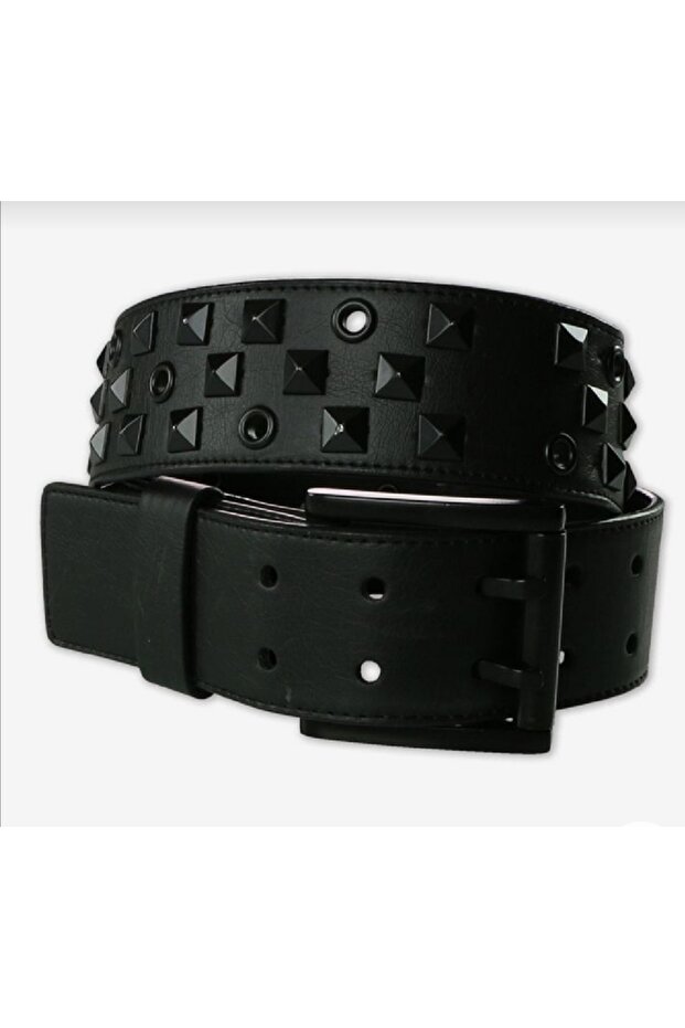 cowboy gothic punk metallica style studded belt