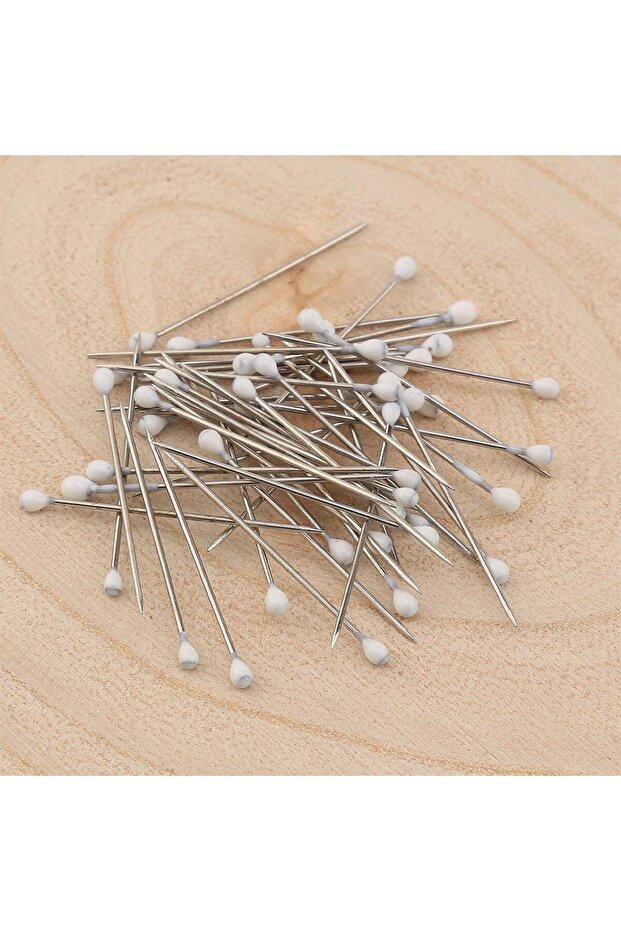 Enameled White Head Bulk Needle 50 Pieces
