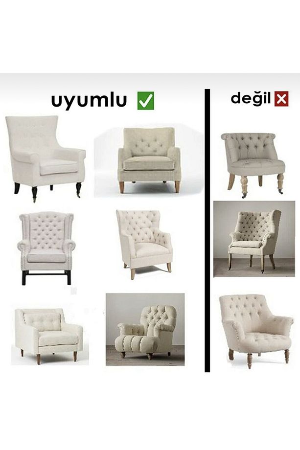 Tek Kişlik Koltuk Kılıfı ,koltuk Örtüsü Lastıklı,yıkanablır ,1 Adet - 6