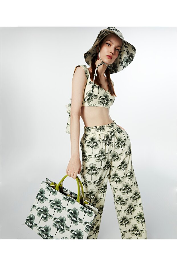 Palm Tree Pattern Bustier - 4