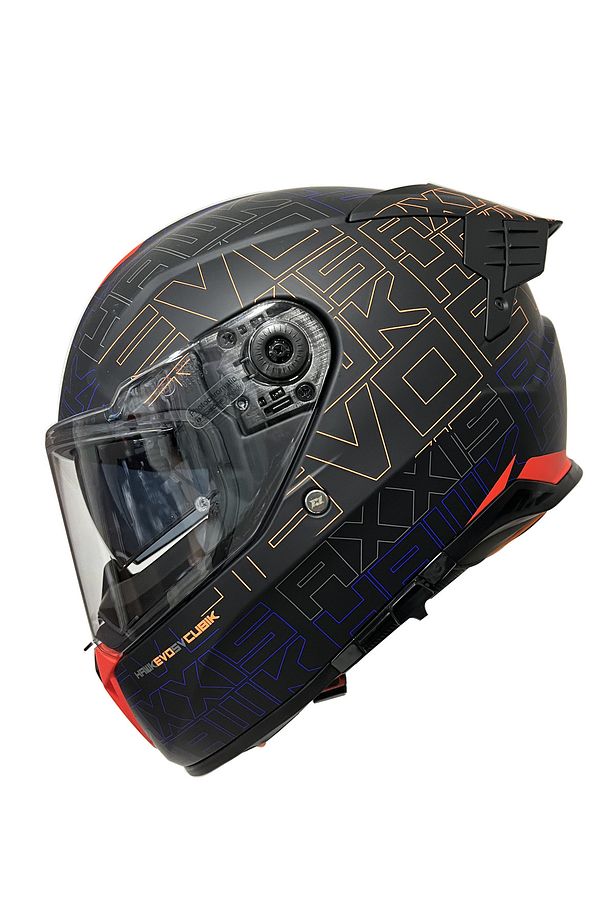 HAWK SV EVO CUBIK C4 MATT FLUOR ORANGE MOTOSİKLET KASKI ECE 22.06 ve DOT - 1