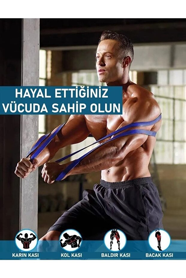 CKSpor 15 Kg Active Sert Loop Direnç Bandı Süper Loop Bandı Egzersiz Direnç Lastiği - 4
