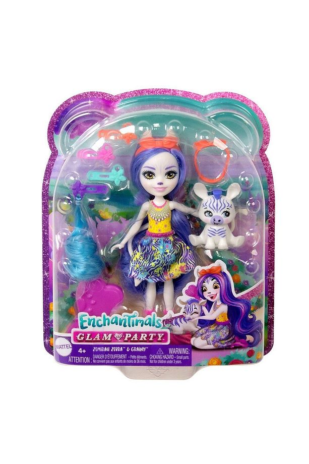 HNV28 Enchantimals Glam Party Zebra Zemirah ve Grainy - 1