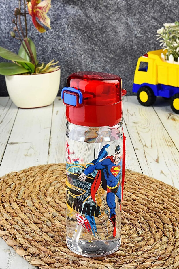 TUFFEX RED COLOR SUPERMAN Water Bottle 100% LEAKPROOF Water Bottle - BPA FREE