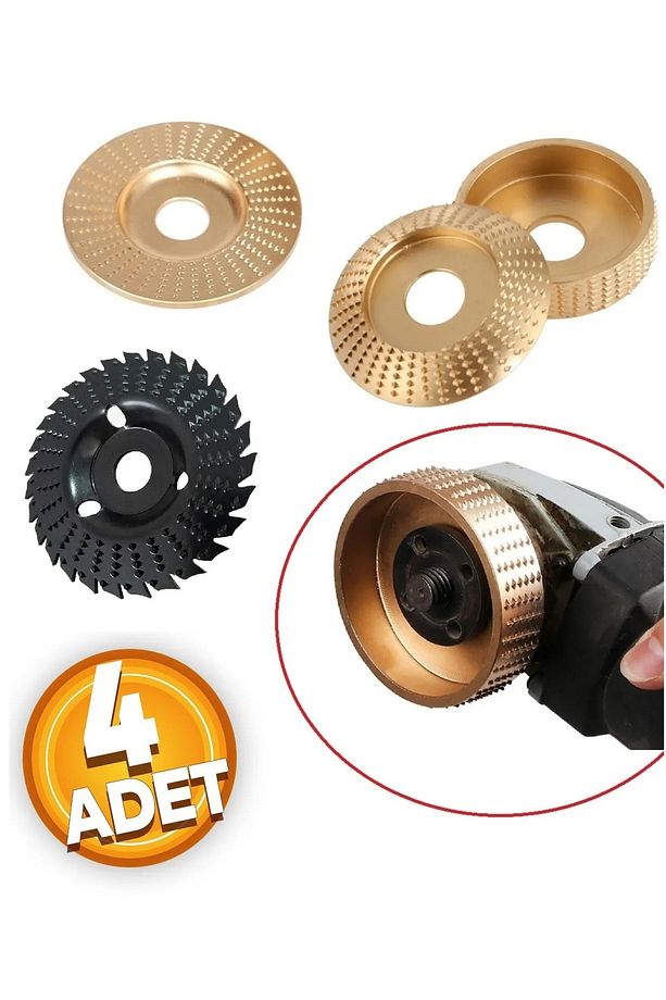 Ahşap Törpü diski avuç taşlama uyumlu törpüleme aşındırma raspalama disk açılı düz oval 4 adet - 1