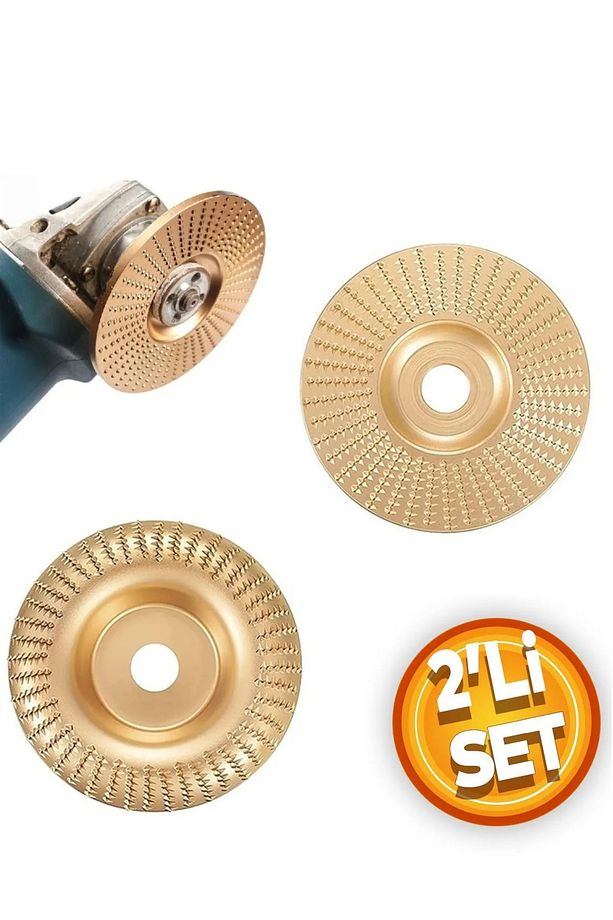Ahşap Törpü Diski Avuç Taşlama Uyumlu Törpüleme Aşındırma Raspalama Disk Açılı Düz 2 Adet - 1