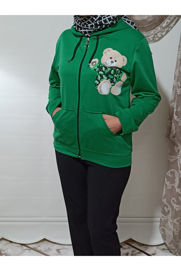 Kapşonlu sweatshirt - 1