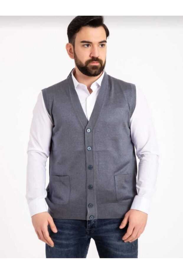 Men's Middle Age and Above Thin Wool Knitwear Knitted Dad Vest